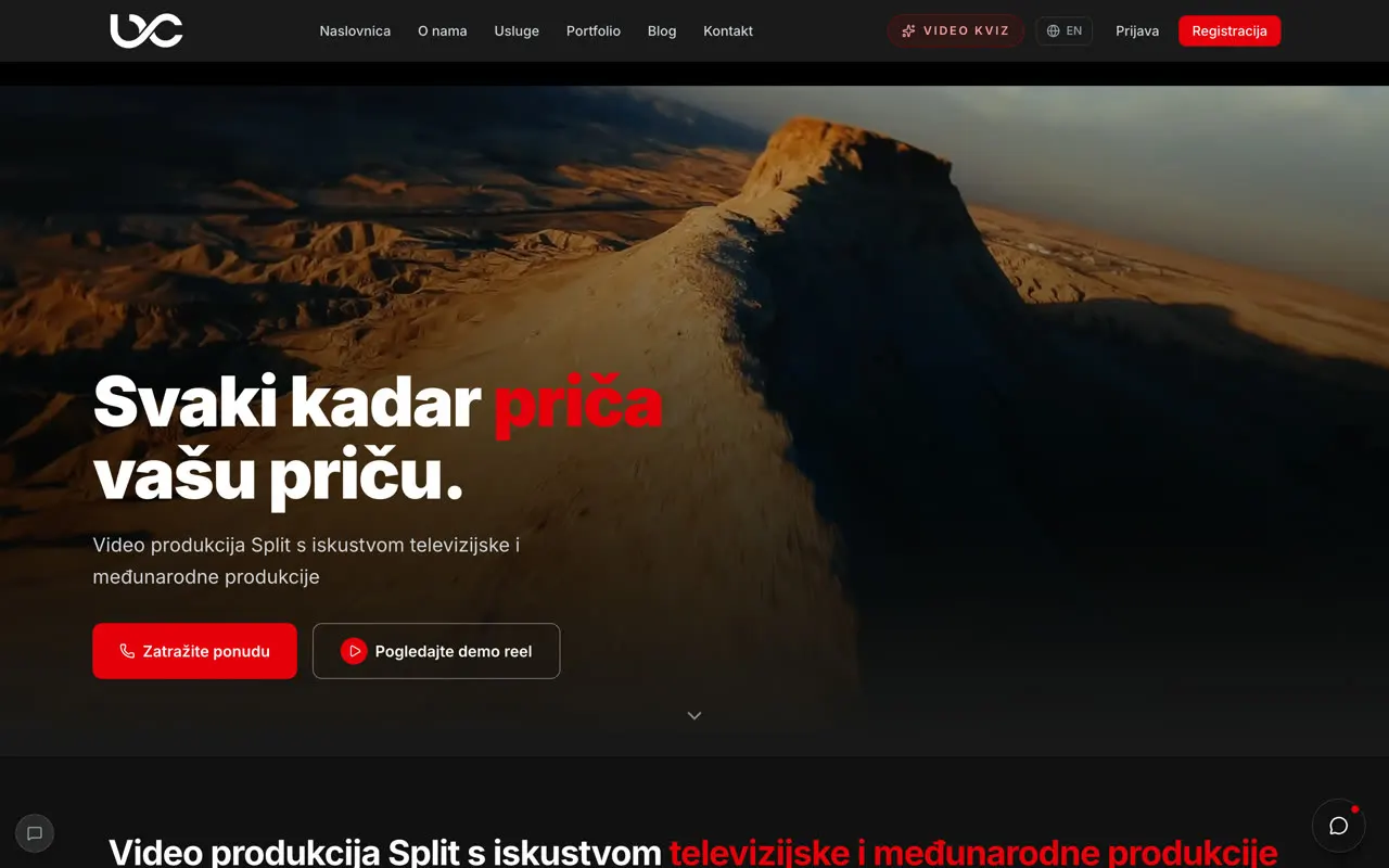 Unlimited Crew: početna stranica
