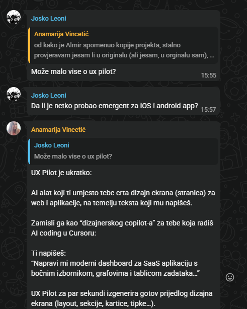 UX Pilot diskusija