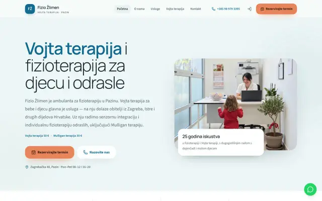 Fizio Žlimen: početna stranica