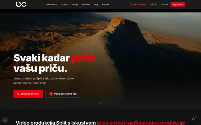 Unlimited Crew: početna stranica